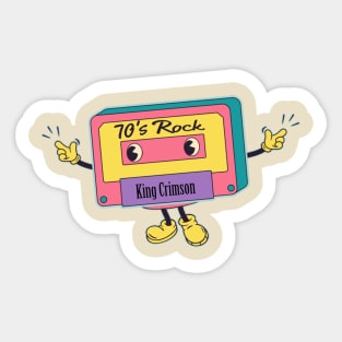 Music cassette man - King Crim Sticker